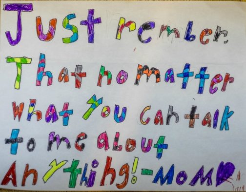 childs note to mom